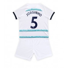 Chelsea Jorginho #5 Bortaställ Barn 2022-23 Korta ärmar (+ Korta byxor)